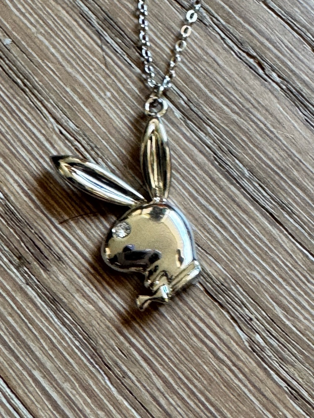 Authentic Playboy Bunny Silver Pendant Necklace